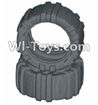 HBX HaiBoXing T6 Spare Parts-TS060 Front or Rear Concept Sand Tire(Sponge Inserted)-2pcs,HBX T6 Car Parts,HaiBoXing T6 RC Truck Spare parts Accessories,1:6 Proportional Brushless RC Desert Buggy RC Racing Car Parts