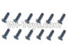 HBX HaiBoXing T6 Spare Parts-TS219 Hex. Recessed Countsunk Self Tapping Screws(FBH04x12mm)-12pcs,HBX T6 Car Parts,HaiBoXing T6 RC Truck Spare parts Accessories,1:6 Proportional Brushless RC Desert Buggy RC Racing Car Parts