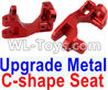 HuanQi 727 Parts-101-01 Upgrade Metal C-shape Seat(2pcs)-Red,HuanQi 727 Rc Car Spare Parts Replacement Accessories,HQ727 HQ 727 1:10 Scale BRUSHED RC Racing Truck Parts rc off-road car Parts,Truck Car Parts