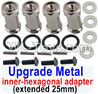 HuanQi 727 Parts-109-02 SLA010 Upgrade Metal 12mm inner-hexagonal adapter(extended 25mm)-Silver,HuanQi 727 Rc Car Spare Parts Replacement Accessories,HQ727 HQ 727 1:10 Scale BRUSHED RC Racing Truck Parts rc off-road car Parts,Truck Car Parts