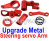 HuanQi 727 Parts-113-01 Upgrade Metal Steering servo arm-Red,HuanQi 727 Rc Car Spare Parts Replacement Accessories,HQ727 HQ 727 1:10 Scale BRUSHED RC Racing Truck Parts rc off-road car Parts,Truck Car Parts