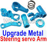 HuanQi 727 Parts-113-03 Upgrade Metal Steering servo arm-Blue,HuanQi 727 Rc Car Spare Parts Replacement Accessories,HQ727 HQ 727 1:10 Scale BRUSHED RC Racing Truck Parts rc off-road car Parts,Truck Car Parts