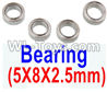 HuanQi 727 Parts-117-01 Bearing 5X8X2.5mm(4PCS),HuanQi 727 Rc Car Spare Parts Replacement Accessories,HQ727 HQ 727 1:10 Scale BRUSHED RC Racing Truck Parts rc off-road car Parts,Truck Car Parts