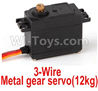 HuanQi 727 Parts-54-02 E9821 Upgrade 3-Wire Metal gear servo(12kg),HuanQi 727 Rc Car Spare Parts Replacement Accessories,HQ727 HQ 727 1:10 Scale BRUSHED RC Racing Truck Parts rc off-road car Parts,Truck Car Parts