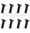 HuanQi 727 Parts-89-13 F5213 Inner-Hexagon Flat head screws(8pcs)-M3X14mm,HuanQi 727 Rc Car Spare Parts Replacement Accessories,HQ727 HQ 727 1:10 Scale BRUSHED RC Racing Truck Parts rc off-road car Parts,Truck Car Parts