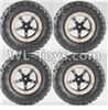 JJRC Q15 Car parts-02-01 Whole wheel unit(1pcs),JJRC Q15 RC 4WD Rock Crawler Spare parts Accessories,JJRC Q15 1:14 4WD High Speed Buggy Parts