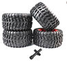 JJRC Q40 Spare Parts-43-06 Whole Wheel assembly(4pcs)-Red,JJRC Q40 RC Car Parts,JJRC Q40 RC Truck Spare parts Accessories,1:12 4WD High Speed Buggy Parts