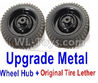 JJRC Q65 Upgrade Wheel Parts(Include the Metal Wheel Hub and Original Tire Lether)-Black Color-2 Set,JJRC Q65 Parts