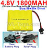 JJRC Q65 Upgrade Battery-4.8V 1800MAH Battery-With SM Plug-Size-56x50x15mm,JJRC Q65 Parts JJRC Q65 Upgrade Battery-4.8V 1800MAH Battery-With SM Plug-Size-56x50x15mm,JJRC Q65 Parts