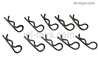JLB Cheetah R-Clips for the Body shell Cover(10pcs)-EA1043
