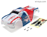 JLB Cheetah Body shell Parts,Car Body canopy,Car Shell cover for 21101-White & Blue-EA1074