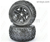 JLB Cheetah Big foot tire components(2 Set)-About Diameter 138MM, wide 75MM,17MM Adapter,Hole Diameter 10MM-EB1002