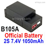 MJX Hyper Go 16207 B105A RC Battery Packs Parts.Official 2S 7.4V 1050mAh Lipo Battery.