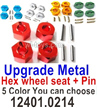 MJX Hyper Go 16207 Upgrade Metal Hex wheel seat with pin-4 set-5 Color you can choose.