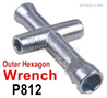 MJX Hyper Go 16207 Parts P812 Outer Hexagon Wrench For the Wheel.