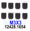 MJX Hyper Go 16207 Parts M3 Machine screws for the Motor gear.Total 8pcs-M3X3.