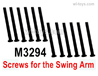 MJX Hyper Go 16207 Parts M3294 Screws for the Swing Arm.Total 12pcs.Round head flat tail half tooth screw.