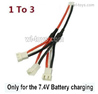 MJX Hyper Go 16207 Upgrade 1-TO-3 Conver wire for 7.4V Battery charging.