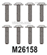 MJX Hyper Go 16207 Parts M26158 Fixed screws for the Wheels.Total 8pcs.