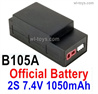 MJX Hyper Go 16208 B105A RC Battery Packs Parts.Official 2S 7.4V 1050mAh Lipo Battery.