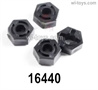 MJX Hyper Go 16208 Parts 16440 Hex wheel seat assembly.Hex Wheel adapter.Total 4pcs.