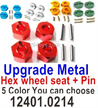 MJX Hyper Go 16208 Upgrade Metal Hex wheel seat with pin-4 set-5 Color you can choose.