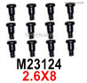 MJX Hyper Go 16208 Screws Parts M23124 Countersunk Head Step Screws with flat tail.2.6X8.Total 12pcs.