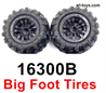 MJX Hyper Go 16209 16210 Parts 16300B Wheel Tires.Big Foot Tires.Total 2pcs.