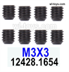 MJX Hyper Go 16209 16210 Parts M3 Machine screws for the Motor gear.Total 8pcs-M3X3.