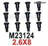 MJX Hyper Go 16209 16210 Screws Parts M23124 Countersunk Head Step Screws with flat tail.2.6X8.Total 12pcs.