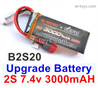 MJX Hyper Go 14301 14302 Parts B2S20 Upgrade Battery parts.Upgrade 2S 7.4V 3000mah Lipo battery.MJX Hyper Go 14301 14302 RC Car Replacement Accesories.