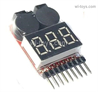 MJX Hyper Go 14301 14302 Parts Lipo Battery Tester,lipo Battery Checker,1-8S Battery Capacity Tester Low Voltage Buzzer Alarm Voltage Tester, lifepo4 Lithium Battery Monitor.MJX Hyper Go 14301 14302 RC Car Replacement Accesories.