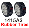 MJX Hyper Go 14301 14302 Parts 1415A2 On-road Wheels Tires Set,Rubber Tires.Total 2pcs.White Color.MJX Hyper Go 14301 14302 RC Car Replacement Accesories.