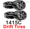 MJX Hyper Go 14301 14302 Parts 4pcs 1415C Drift Wheels Tires.MJX Hyper Go 14301 14302 RC Car Replacement Accesories.