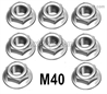 MJX Hyper Go 14301 14302 Parts M40 M4 Wheel Lock nuts. M4 flange lock nut.Total 8pcs.MJX Hyper Go 14301 14302 RC Car Replacement Accesories.