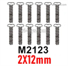 MJX Hyper Go 14301 14302 Parts M2123 Round Head Screws.2X12mm.Total 12pcs.MJX Hyper Go 14301 14302 RC Car Replacement Accesories.