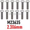 MJX Hyper Go 14301 14302 Parts M23635 Round Head Screws.2.3X6mm.Total 12pcs.MJX Hyper Go 14301 14302 RC Car Replacement Accesories.