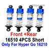 MJX Hyper Go H16 V1,V2,V3 Version,H16E,H16P Parts Shock absorber.16510.Total 4pcs Short Damper.Blue Color.It can only be used for the MJX H16 V1,V2,V3 Version,H16E,H16P RC Truck.