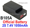 MJX Hyper Go H16BM H16GT H16DR Parts B105A RC Battery Packs.Official 2S 7.4V 1050mAh Lipo Battery.
