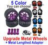MJX Hyper Go H16BM H16GT H16DR Parts Upgrade Metal Wheels Tires-Upgrade Metal Lengthed 24mm Hex wheel seat.There are 5 Color you can choose