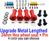 MJX Hyper Go H16BM H16GT H16DR Parts Upgrade Metal Lengthed 24mm Hex wheel seat with pin-4 set.There are 5 Color you can choose.