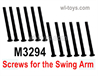 MJX Hyper Go H16BM H16GT H16DR Parts M3294 Screws for the Swing Arm.Total 12pcs.Round head flat tail half tooth screw.