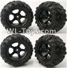 PXtoys 9302 Spare parts-21-02 9300 9302 Wheel unit(4 set)-Can only be used for 9300 9302 Car,PXtoys 9302 RC Car Parts,PXtoys 9302 RC Truck Spare parts Accessories,1:18 4WD High Speed Buggy Parts