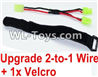 PXtoys 9302 Spare parts-32-04 Upgrade 2-to-1 wire and Velcro-Two battery can use together,Run 2x Time than usual,PXtoys 9302 RC Car Parts,PXtoys 9302 RC Truck Spare parts Accessories,1:18 4WD High Speed Buggy Parts