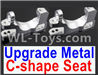 REMO HOBBY 1021 1025 Parts-101-02 Upgrade Metal C-shape Seat(2pcs)-Silver,REMO HOBBY 1021 Rc Car Spare Parts Replacement Accessories,1021 1:10 Scale BRUSHED RC Racing Truck Parts rc off-road car Parts,Truck Car Parts