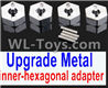 REMO HOBBY 1021 1025 Parts-107-02 SLA010 Upgrade Metal inner-hexagonal adapter(4pcs)-Silver,REMO HOBBY 1021 Rc Car Spare Parts Replacement Accessories,1021 1:10 Scale BRUSHED RC Racing Truck Parts rc off-road car Parts,Truck Car Parts