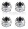 REMO HOBBY 1021 Parts-90-03 F5227 M5 Locknut(4pcs),REMO HOBBY 1021 Rc Car Spare Parts Replacement Accessories,1021 1:10 Scale BRUSHED RC Racing Truck Parts rc off-road car Parts,Truck Car Parts
