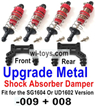 SG 1604 SG1604 Parts-Upgrade Metal Shock absorber Damper.Total 4pcs. Front and Rear.SG1604-008 +1604-009.
