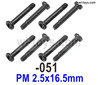 SG 1604 SG1604 Step screws.1604-051.PM 2.5x16.5mm.Total 8pcs