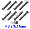 SG 1604 SG1604 Screws.1604-056.PB 2.3x14mm. Total 8pcs
